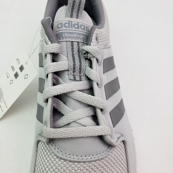 Adidas CF Lite Racer Mens Size 8 Grey White Running Low Sneaker Shoes DA9840 main image 5